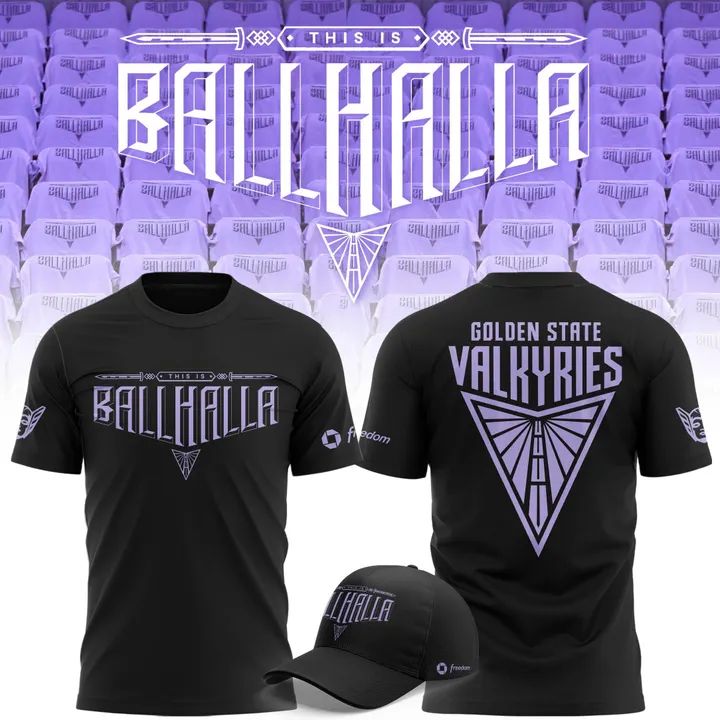 2026 Limited edition Tshirt "BALLHALLA" Golden State Valkyries