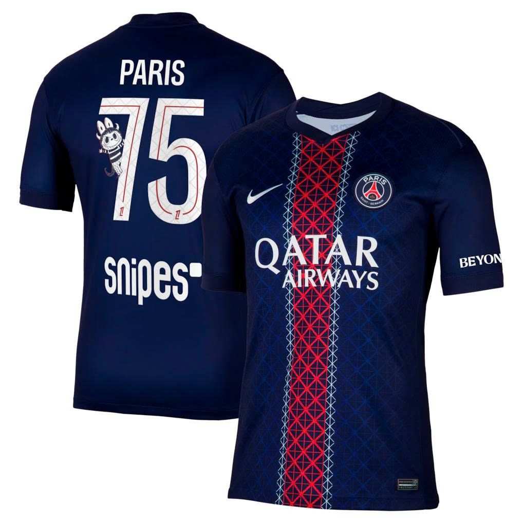 Maillot Domicile PSG Nike Champions de France 2025/26 avec flocage Labubu – Édition Collector Stade Parisien