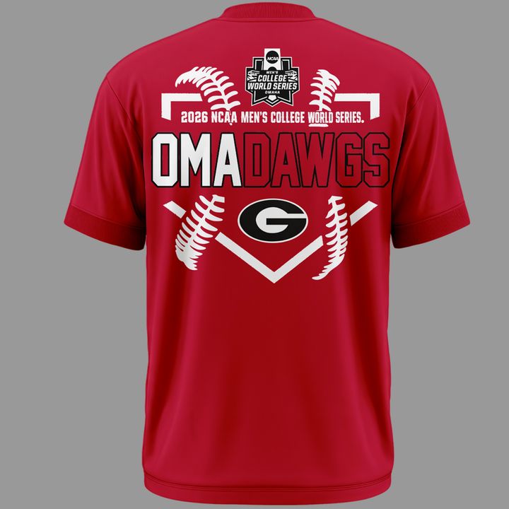 1.Limited Edition "Omadawgs" T-Shirt Georgia Baseball CWS2026