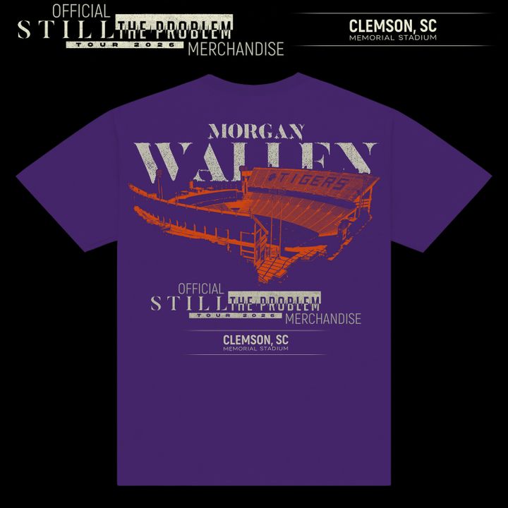 Clemson Tigers x Mogan Wallen Purple Tee