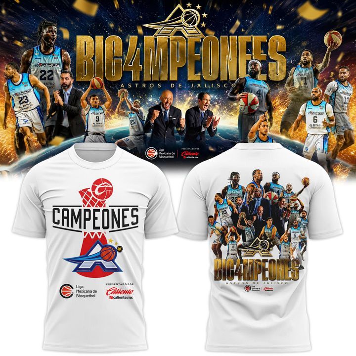 Astros de Jalisco 2026 CIBACOPA Champions Basketball T-Shirt(v1)