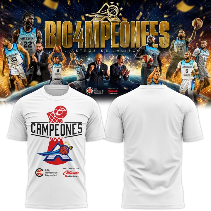 Astros de Jalisco 2026 CIBACOPA Champions Basketball T-Shirt(v4)