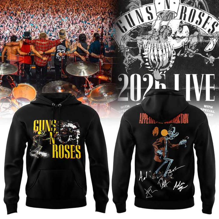 New Hoodie Guns N' Roses x NC State Football - World Tour 2026 Hoodie