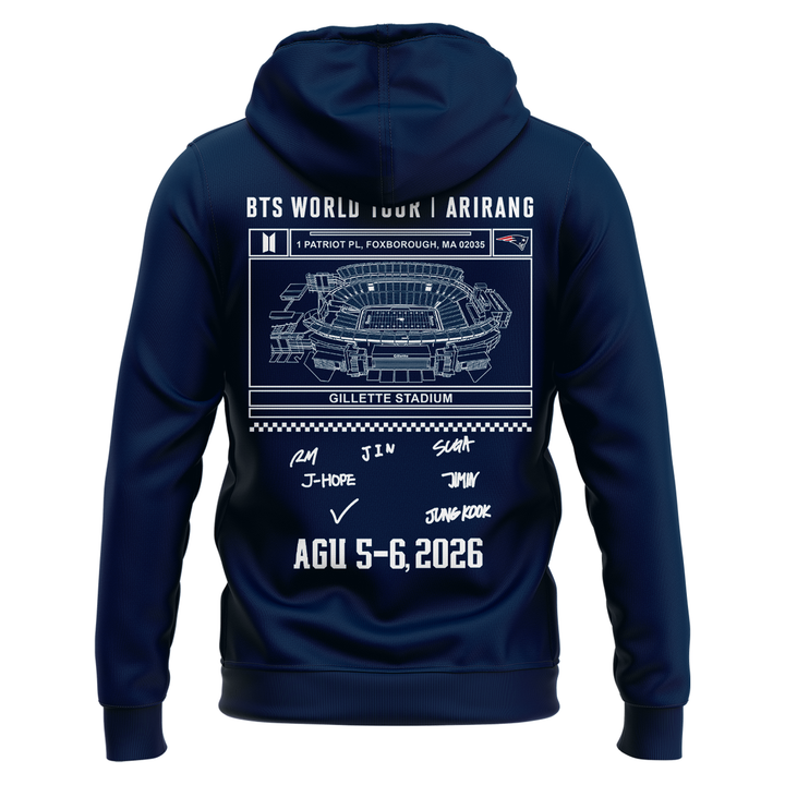 Exclusive Edition BTS x New England Patriots Hoodie 2026