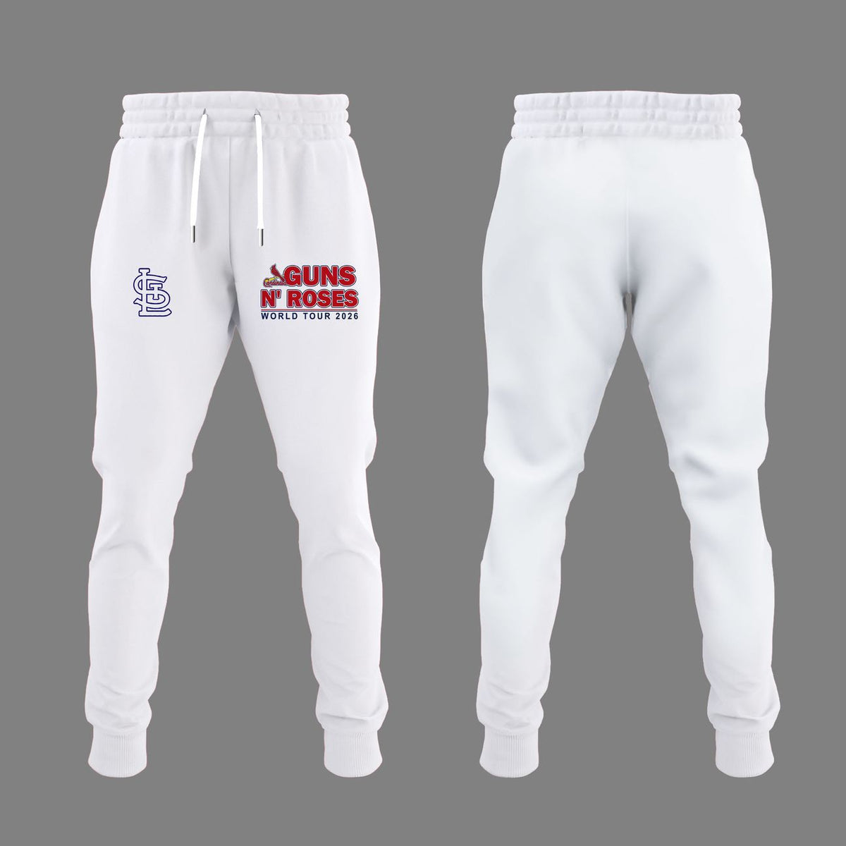 01.32. New White Hoodie Guns N' Roses x St. Louis Cardinals - World Tour 2026 Hoodie