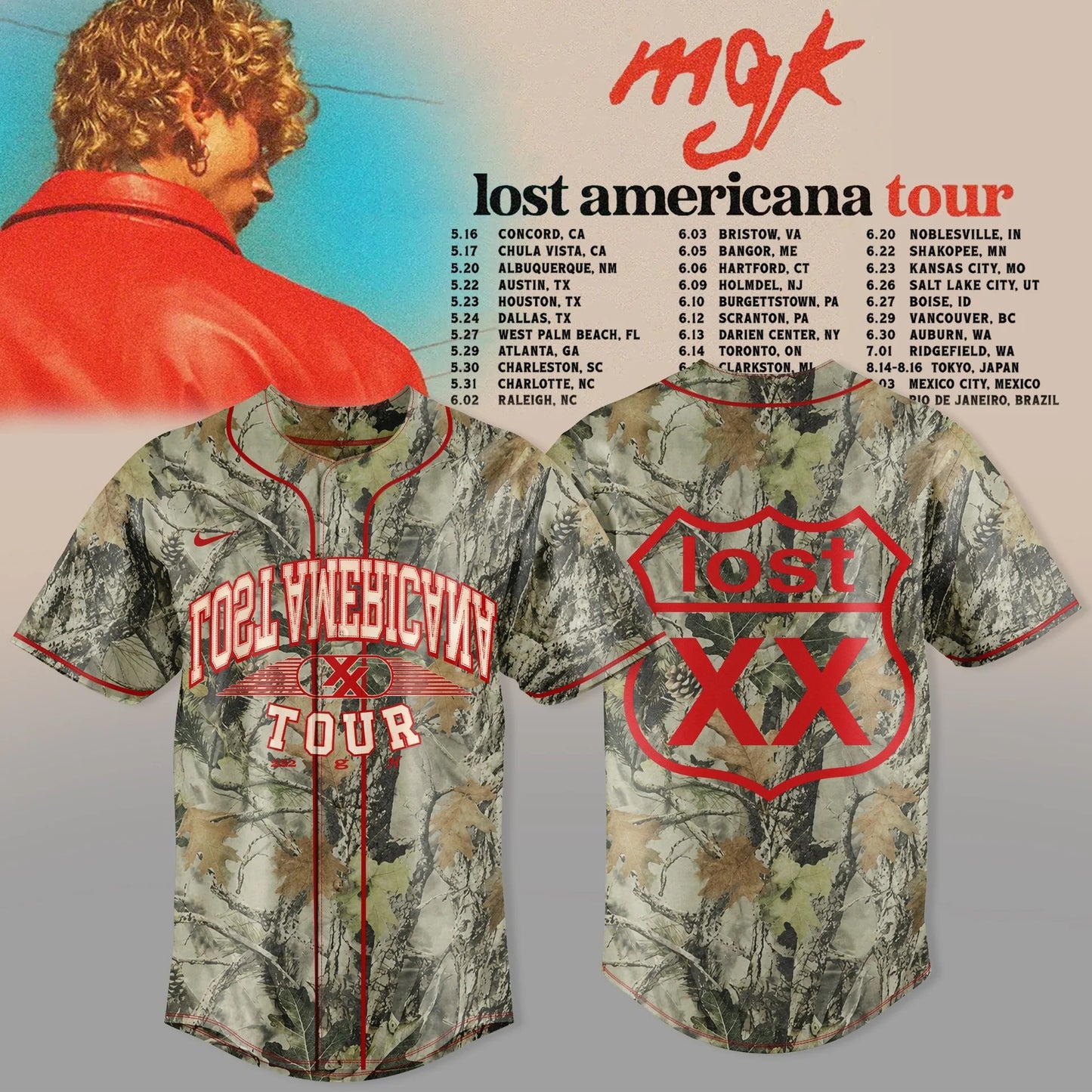 MGK Lost Americana Tour 2026 Jersey Limited Edition V2
