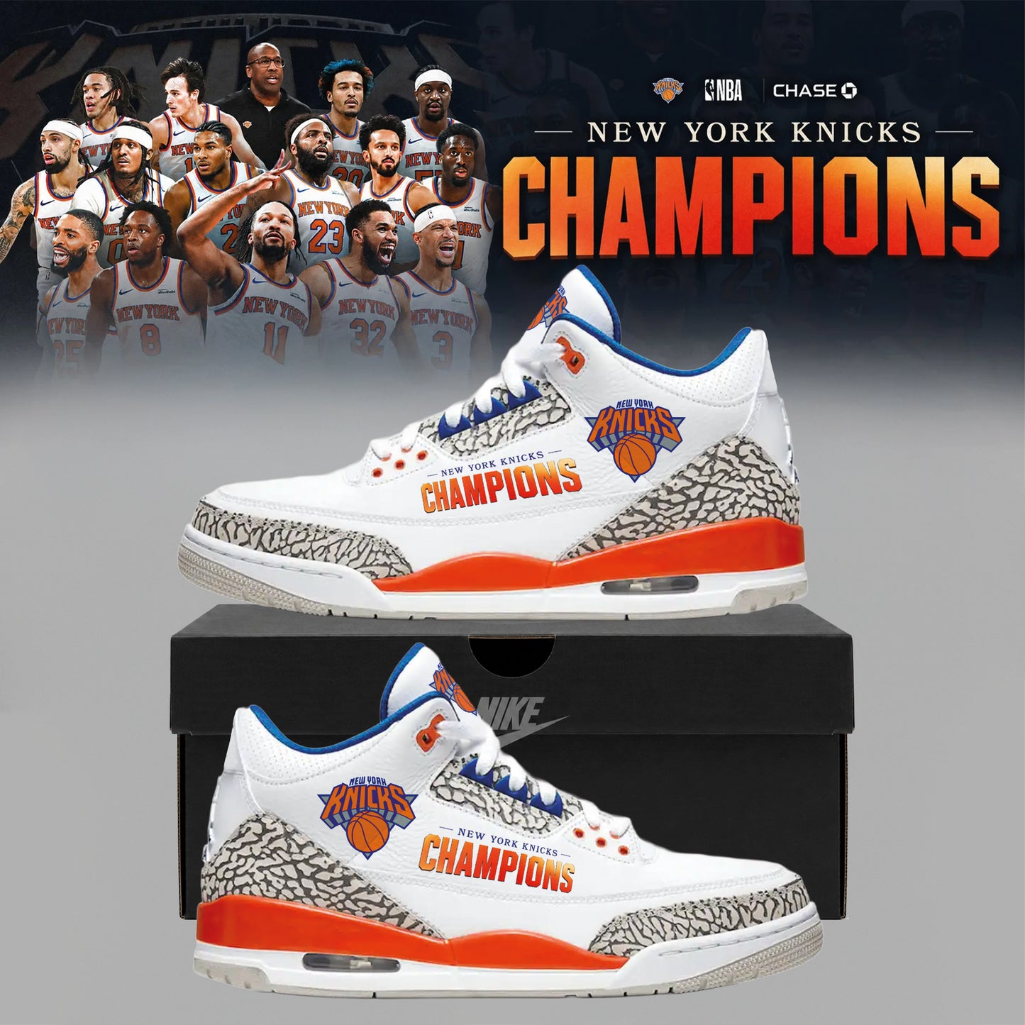 New York Knicks Eastern Conference Champions Shoes