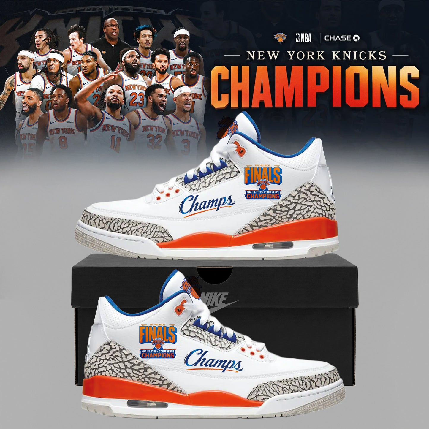 New York Knicks Eastern Conference Champions Shoes