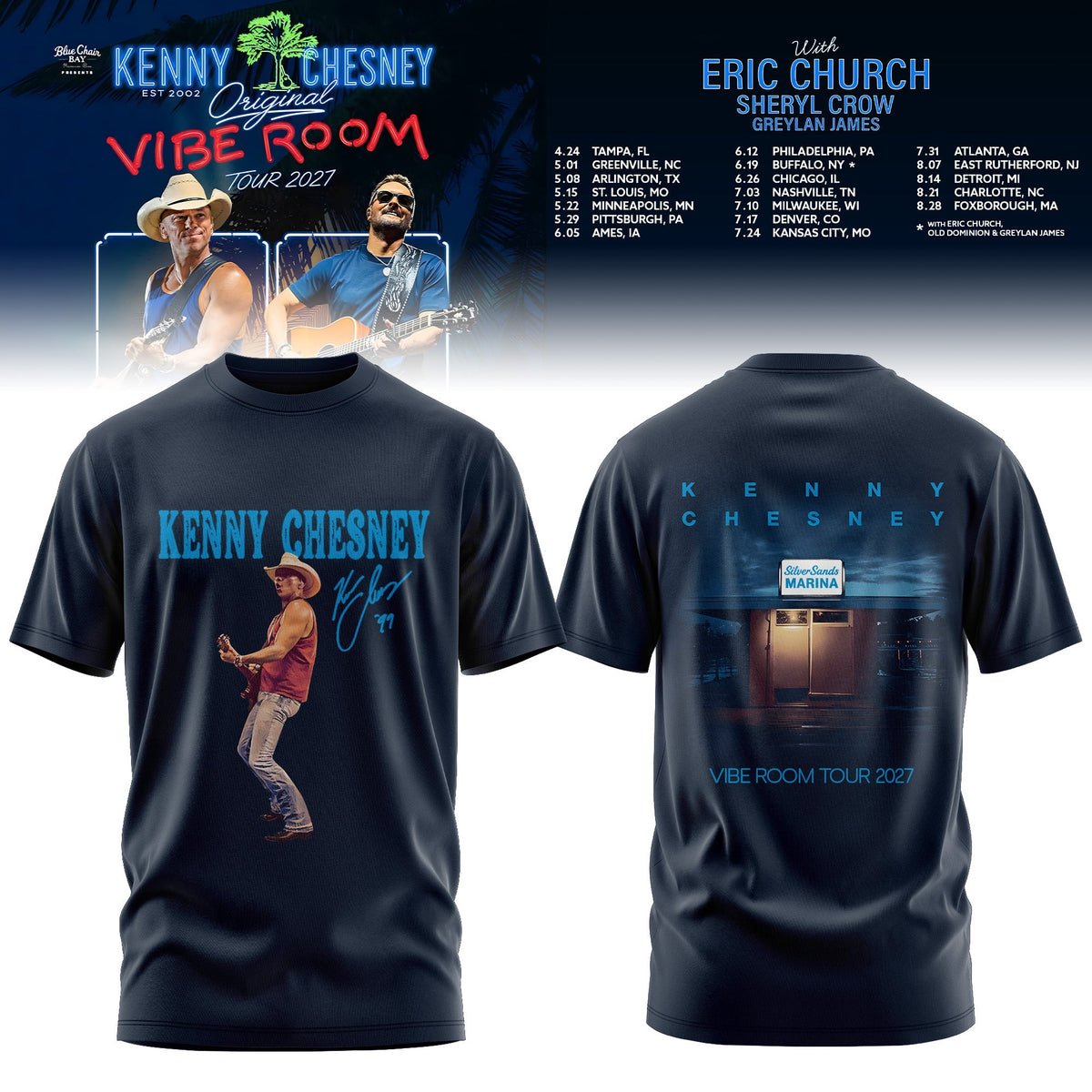 KENNY CHESNEY VIBE ROOM TOUR TEE