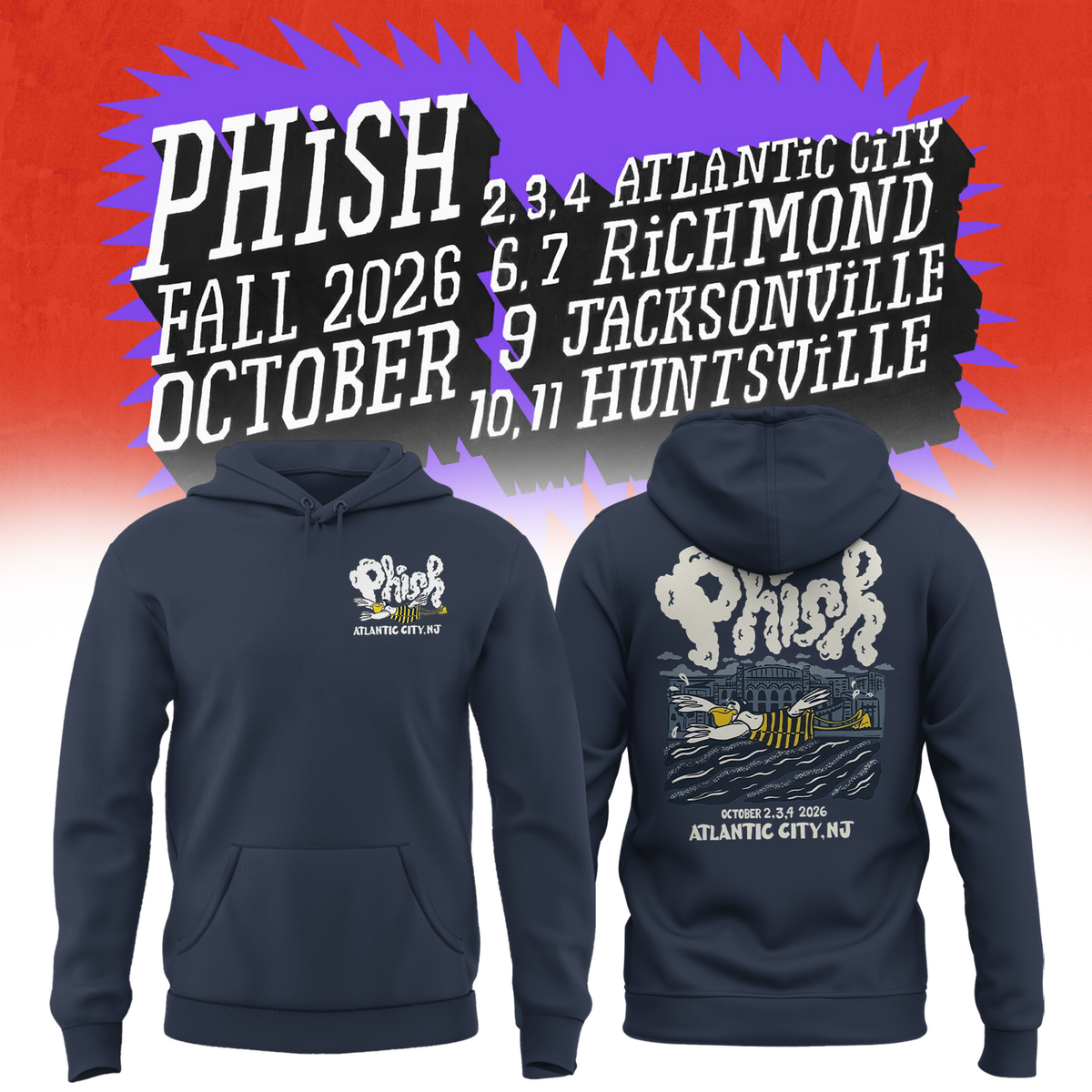 Limited Edition Summer Tour 2026 at Atlantic City, NJ 🎸🐠 Hoodie