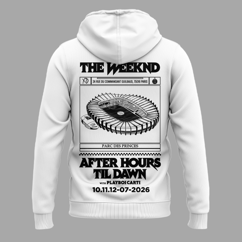Paris Saint-Germain F.C. x The Weekend White Hoodie 2026