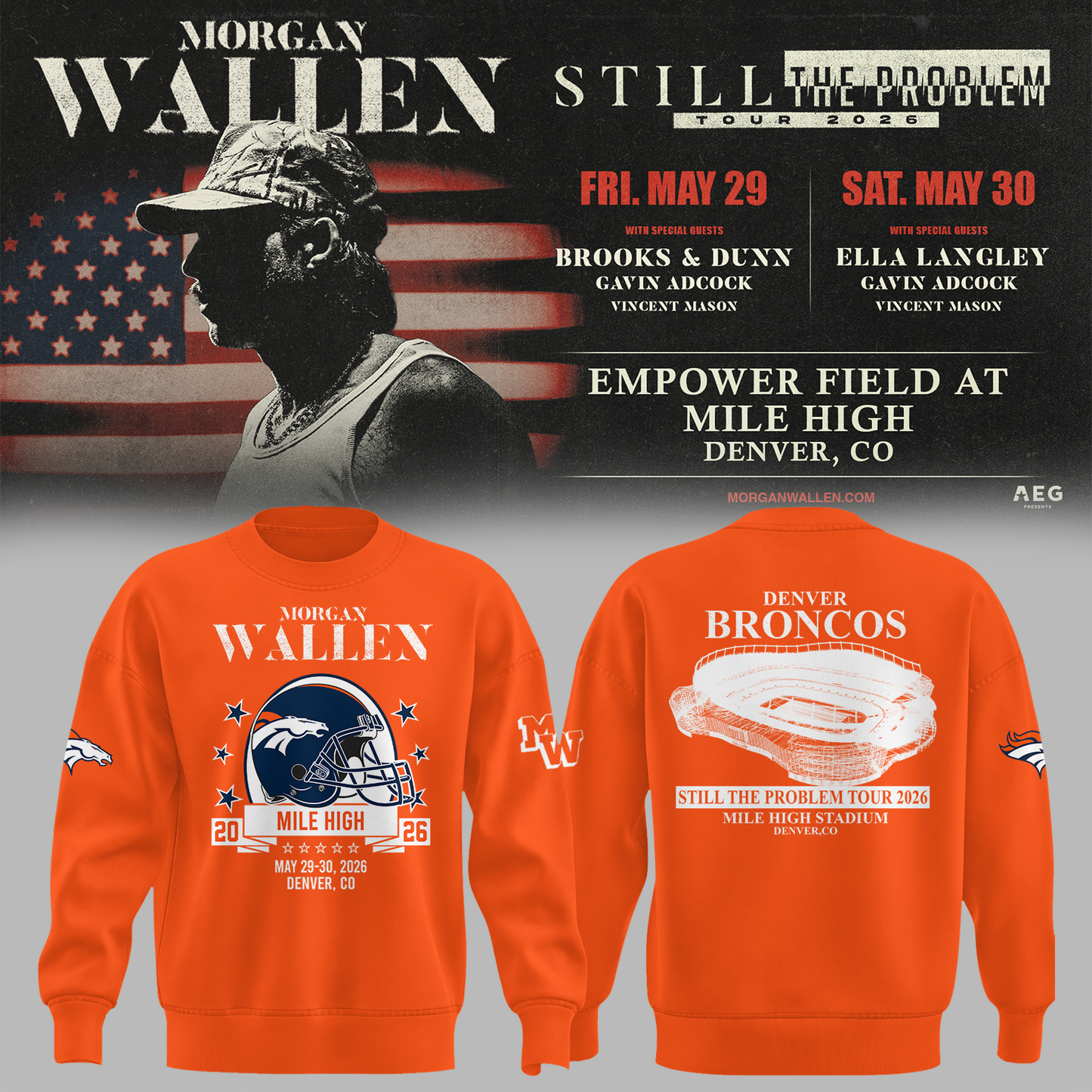 Limited Edition MWallen x Denver Broncos Sweater 2026