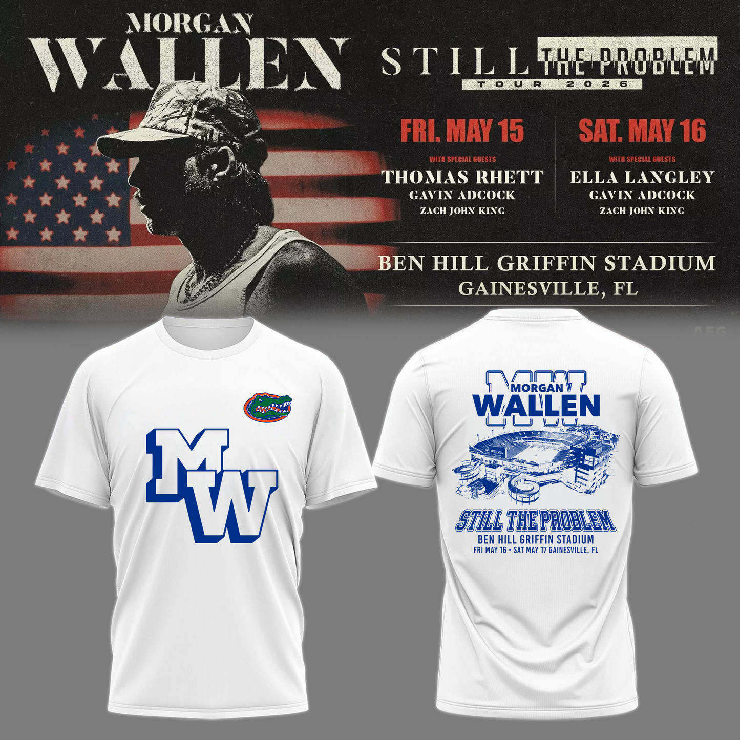 Limited Edition “Still The Problem Tour” At Ben Hill Griffin Stadium, Florida Gators Shirt