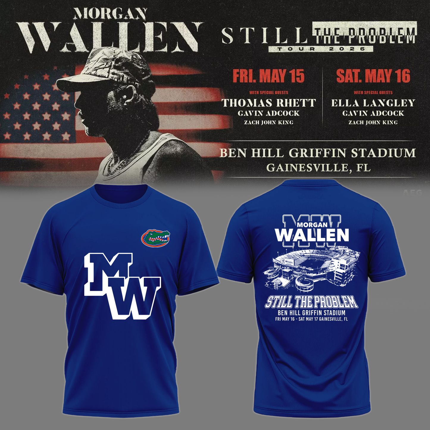 Limited Edition “Still The Problem Tour” At Ben Hill Griffin Stadium, Florida Gators Shirt