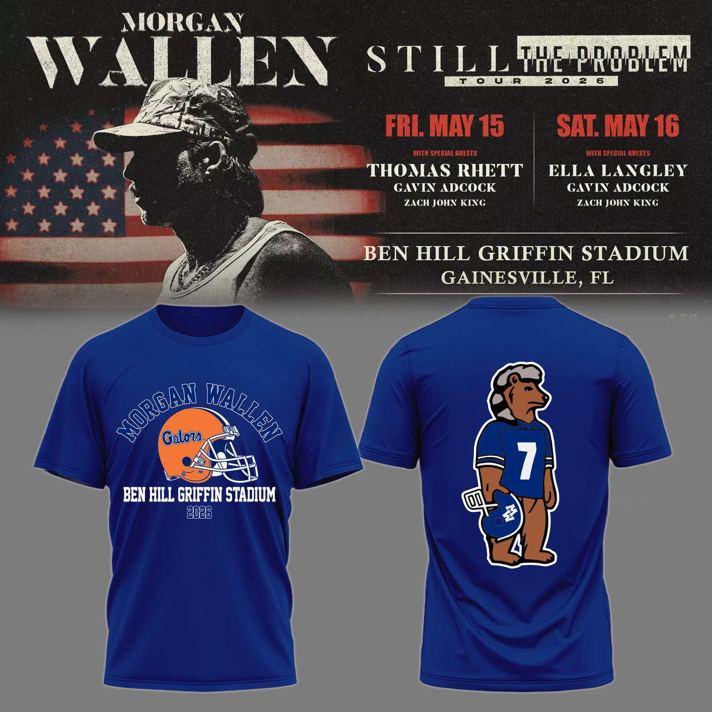 Limited Edition “Still The Problem Tour” At Ben Hill Griffin Stadium, Florida Gators Shirt