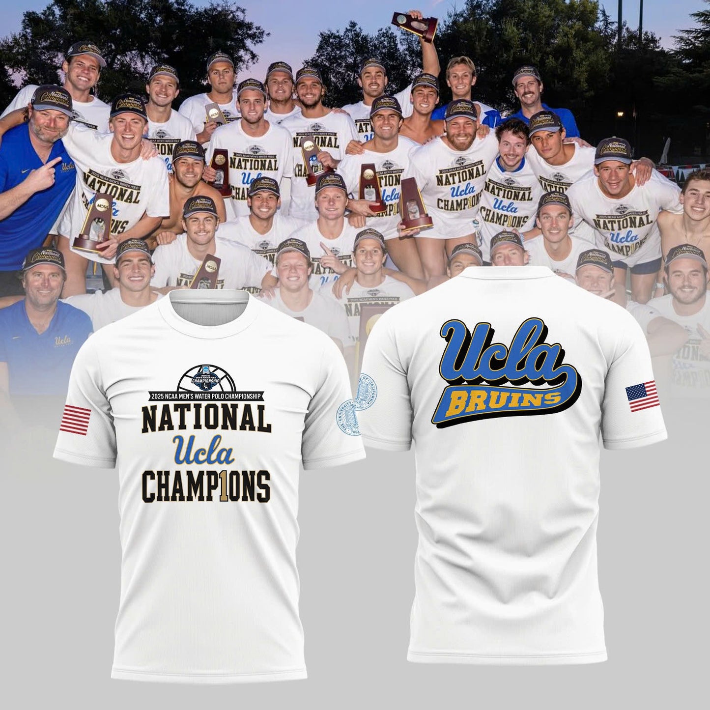 Ucla Bruins Men's Water Polo 2025 Champions TShirt