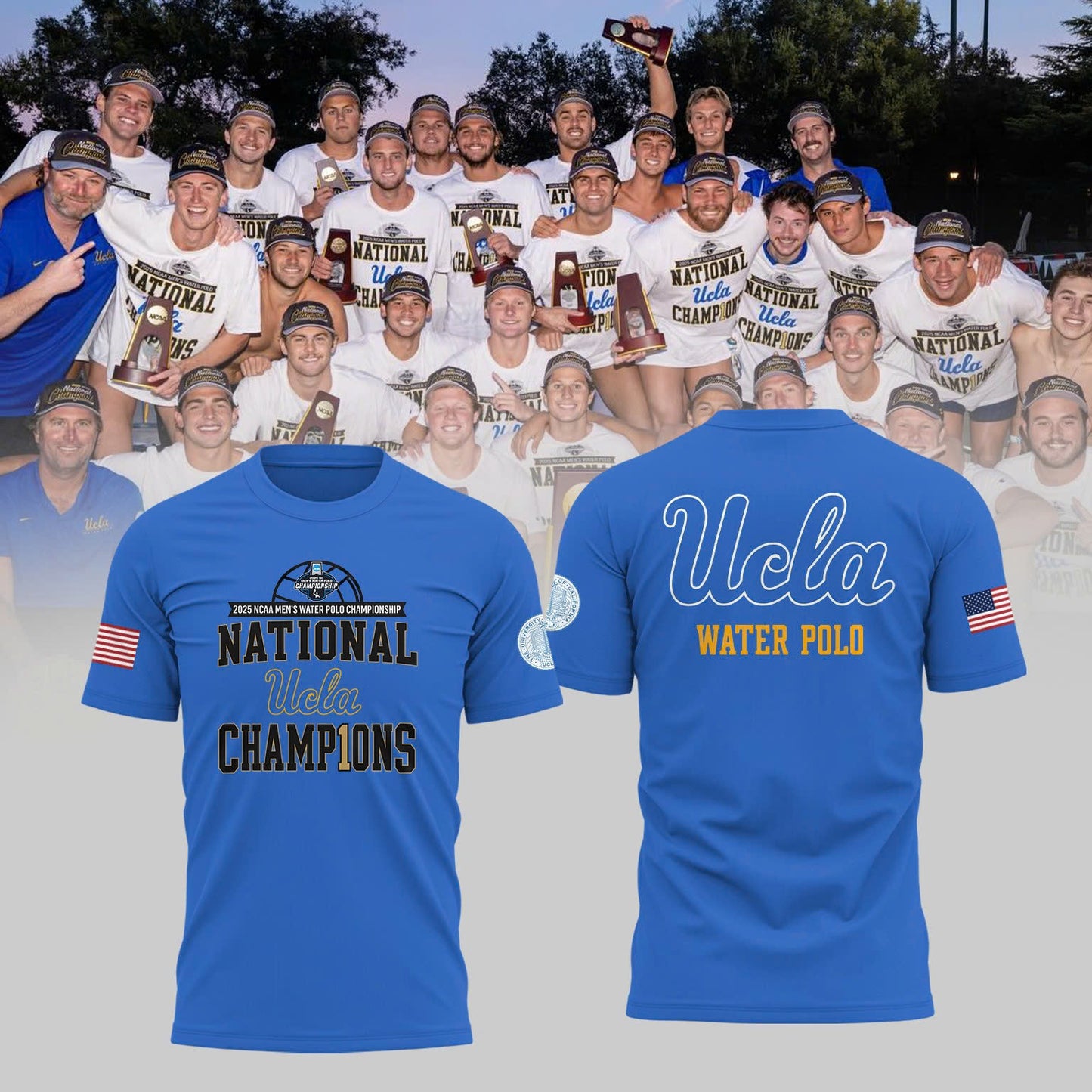Ucla Bruins Men's Water Polo 2025 Champions TShirt