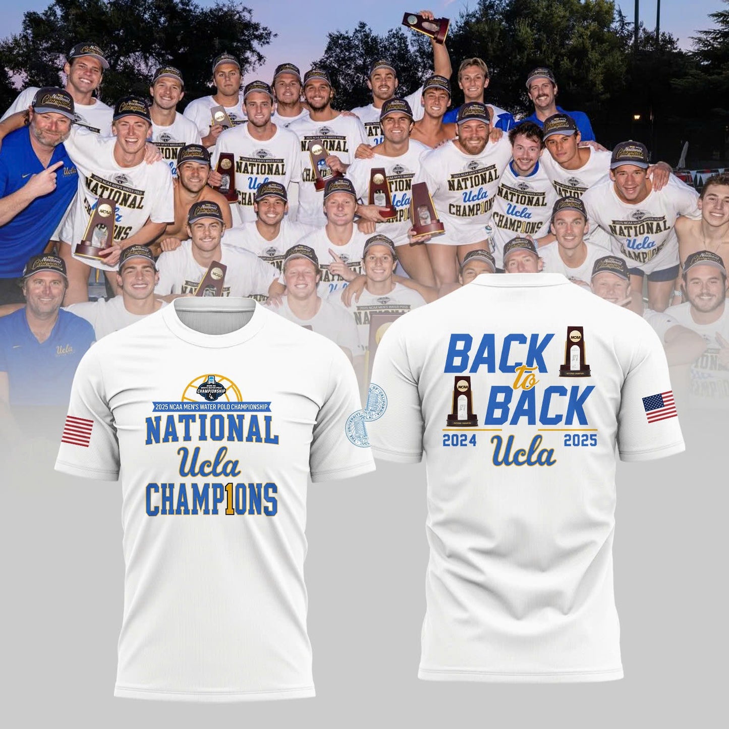 Ucla Bruins Men's Water Polo 2025 Champions TShirt
