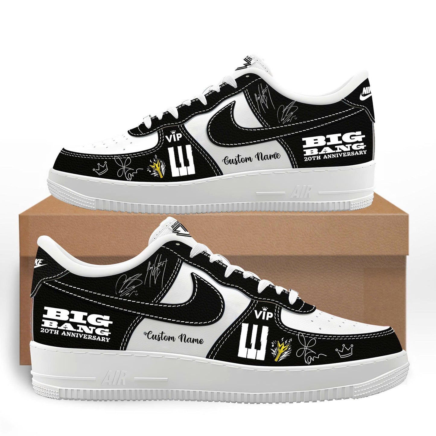 BigBang 20th Anniversary World Tour ’26 Custom Name H34 Black Shoes