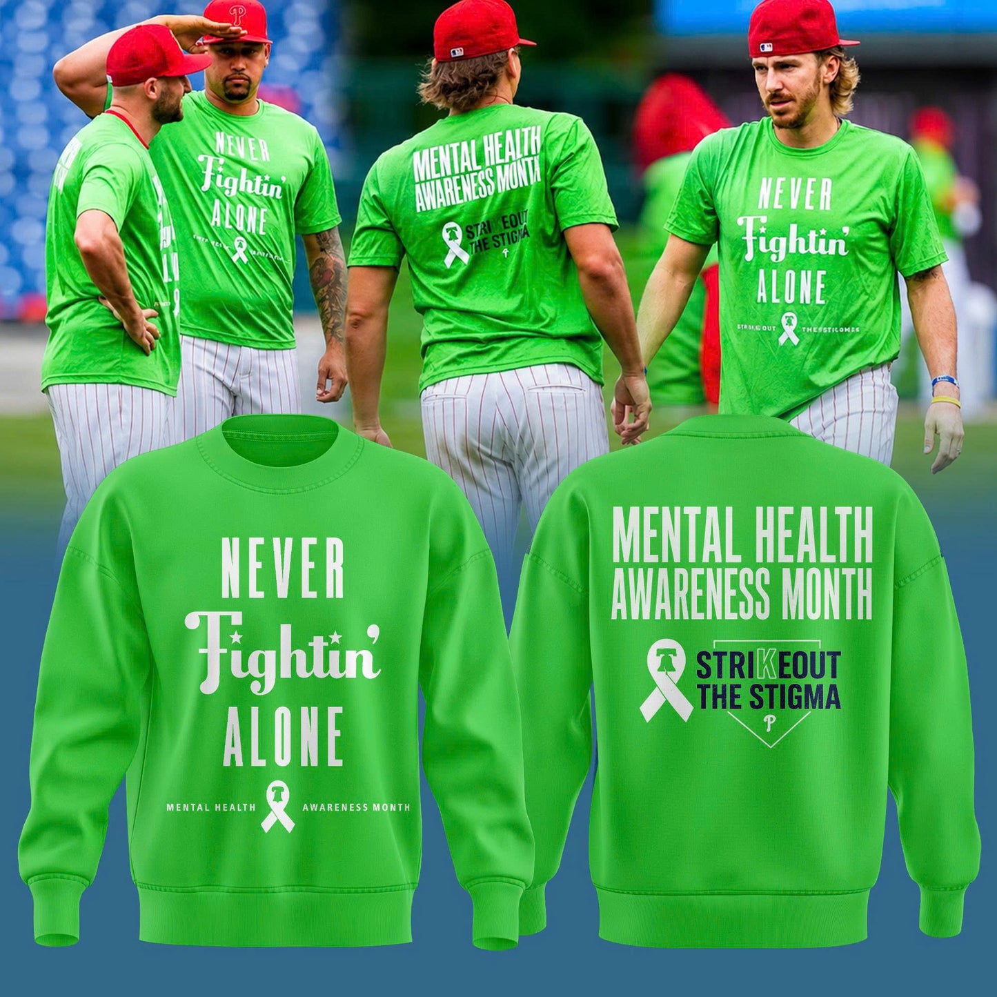 Limited Edition Philadelphia Phillies Never Fightin Alone 2026 Sweater
