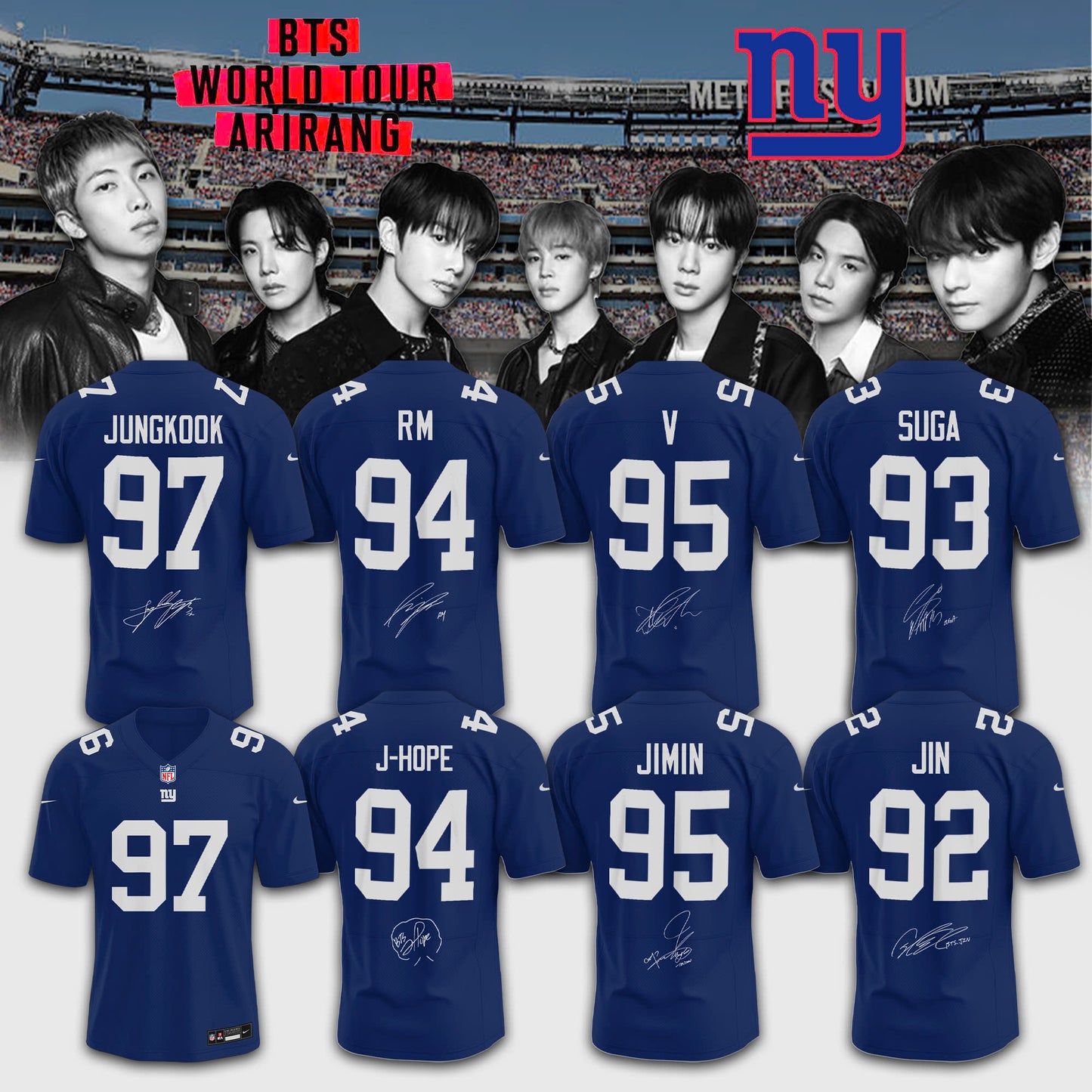 _ NYG x BTS World Tour 2026 Limited Edition Jersey
