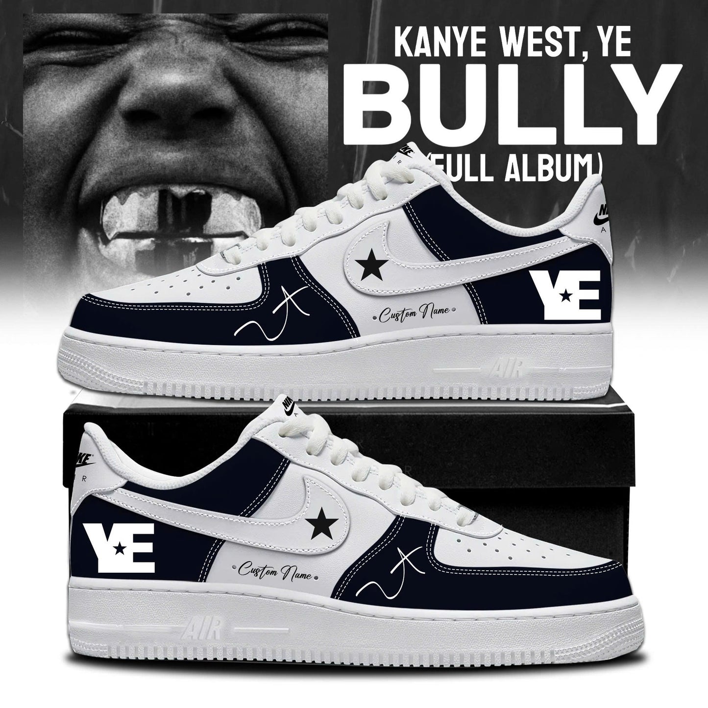Ye 2026 Signature Limited Edition AF1 Sneakers