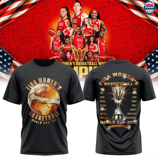 Limited Edition USA Women’s Basketball 2026 FIBA World Cup Champions T-shirt