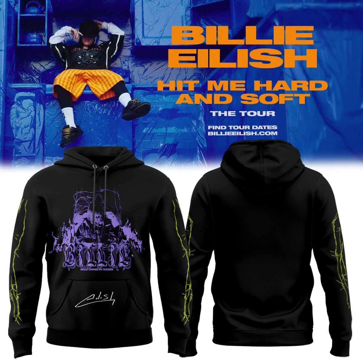 Billie Eilish Hit Me Hard and Soft: The Tour Hoodie