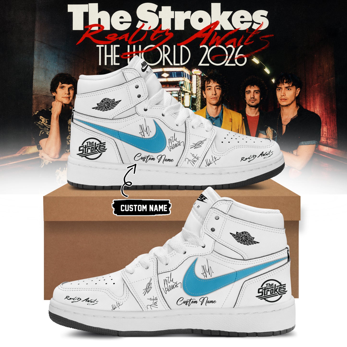 The Strokes “Reality Awaits Tour 2026” Signature Limited Edition – Shoes 3