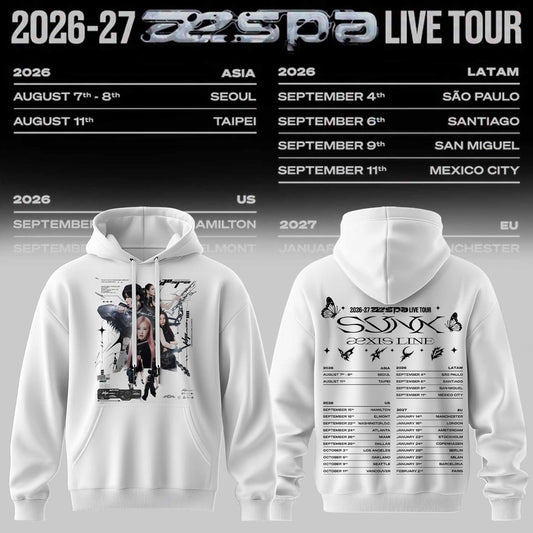 .aespa LIVE TOUR Hoodie (White)