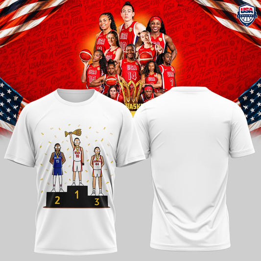 Limited Edition USA Women’s Basketball 2026 FIBA World Cup Champions T-shirt