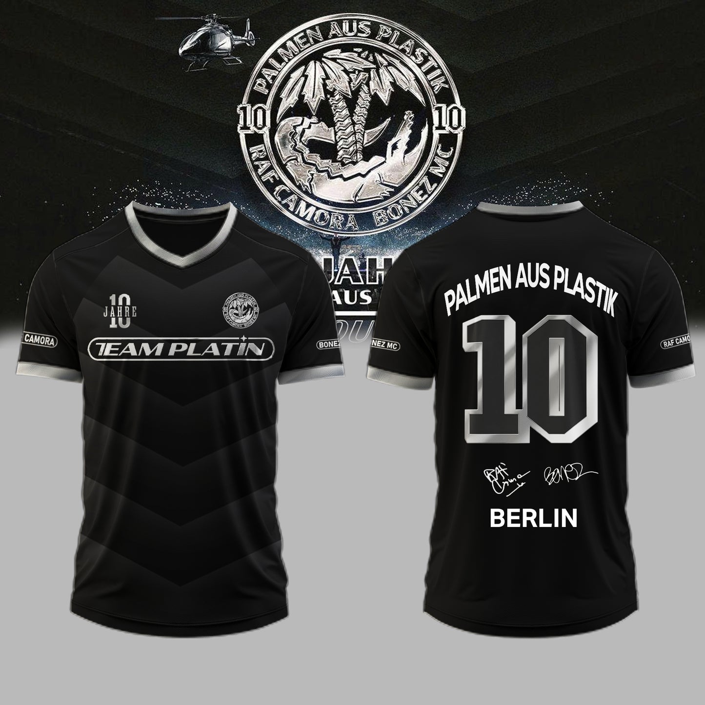 __,RAF Camora & Bonez MC “10 Jahre Palmen aus Plastik Tour”. Limited Edition Signature Jersey – Custom Location