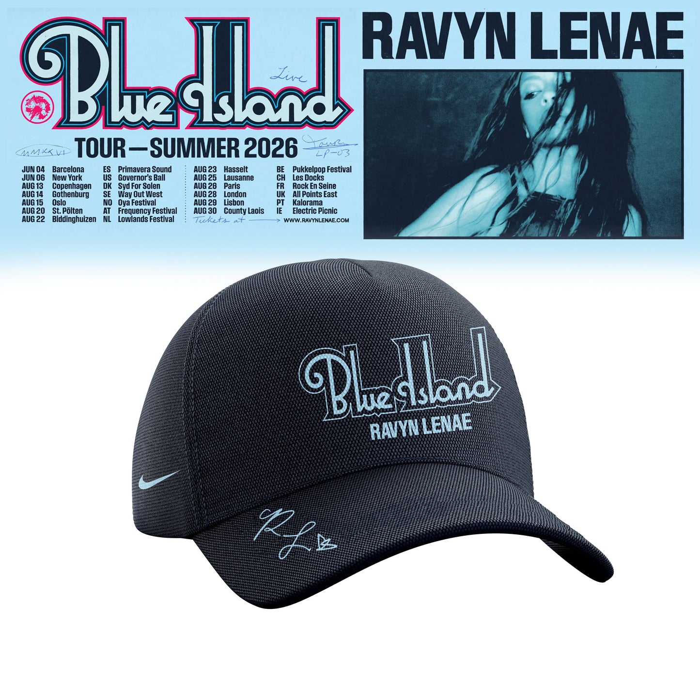.Ravyn Lenae “Blue Island” Tour Hat Collection Is Here
