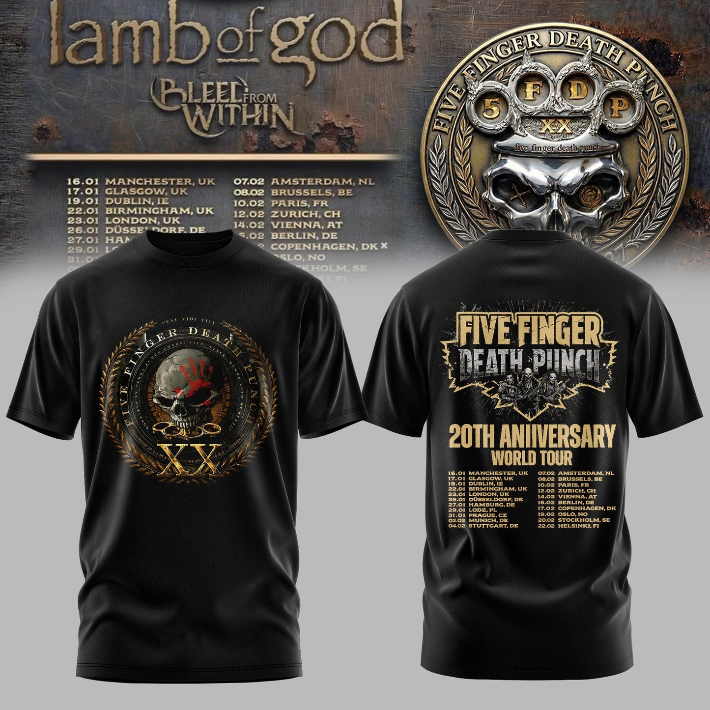 20 Years No Mercy Black T-Shirt Edition