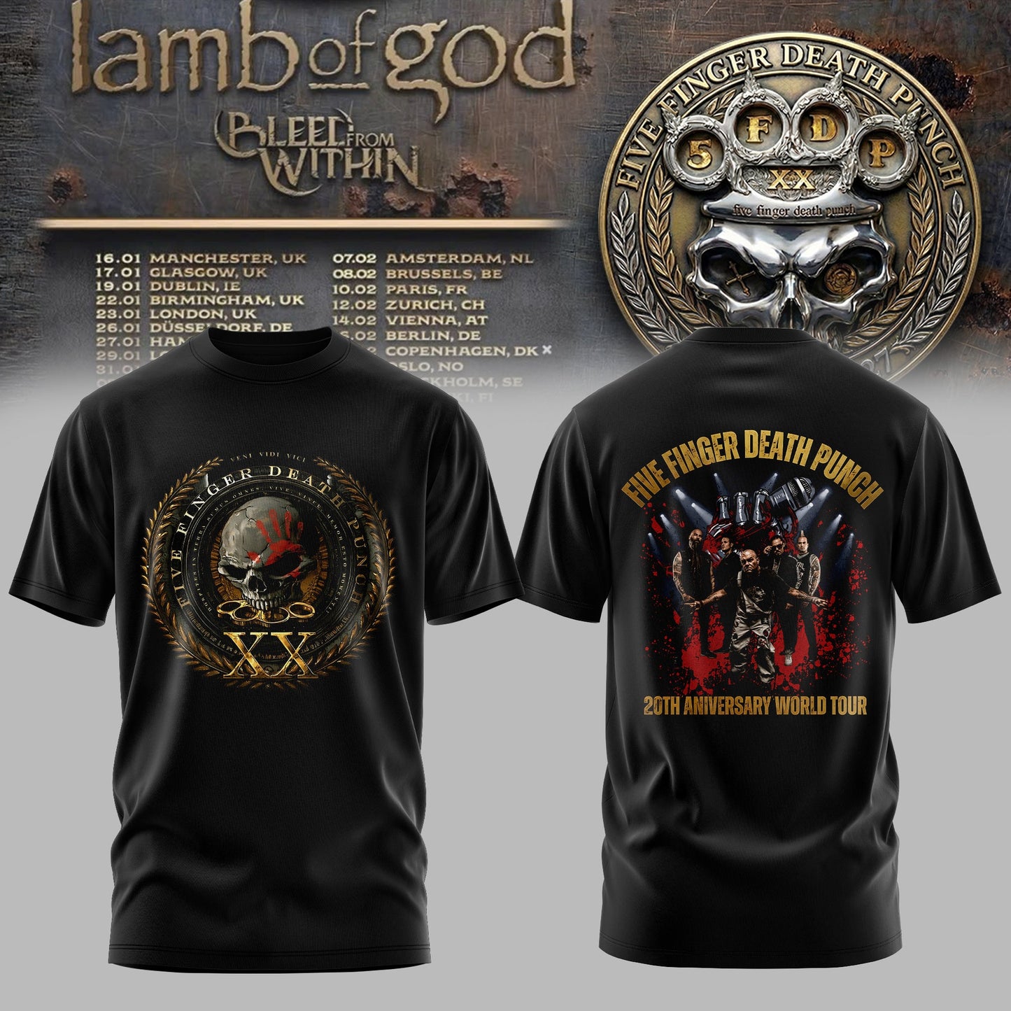 Golden Wreath Skull T-Shirt Edition