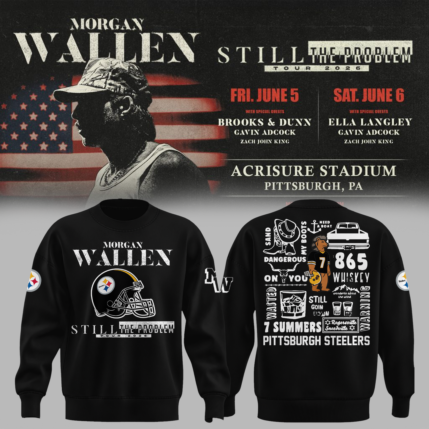 🔥 MW x Pittsburgh Stadium Tour 2026 Limited Edition Sweatshirt