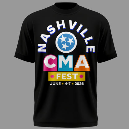 Limited Edition CMA FEST Black Tshirt 2026