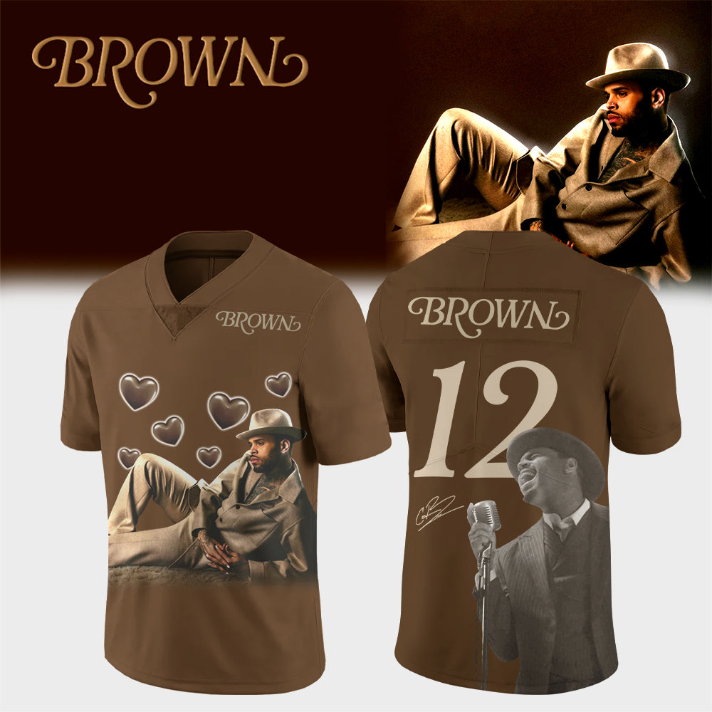 _.CHRIS BROWN’S BROWN ALBUM Jersey (Custom Number)