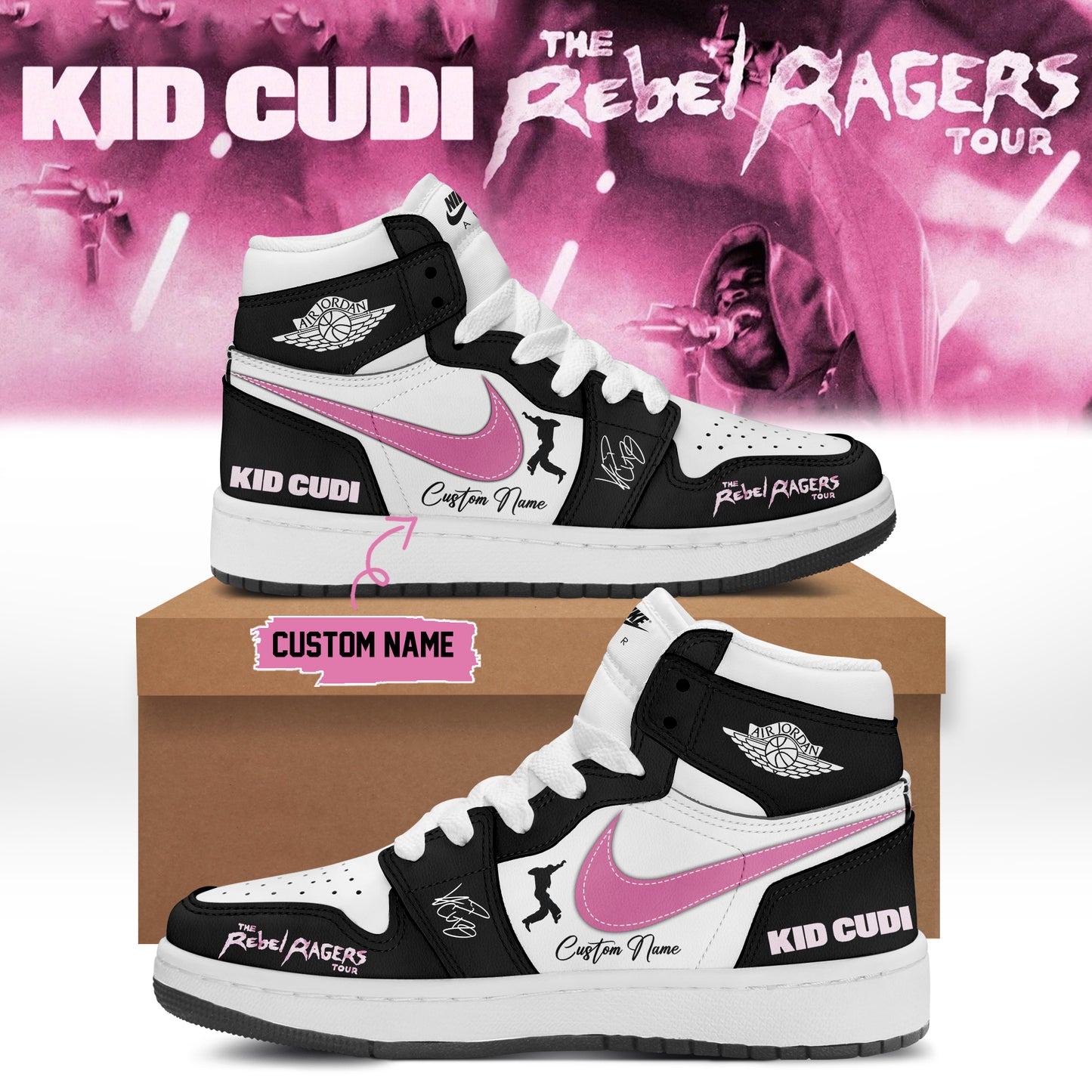 ,.KID CUDI ”The Rebel Ragers Tour 2026” Limited Edition Signature – Shoes 11
