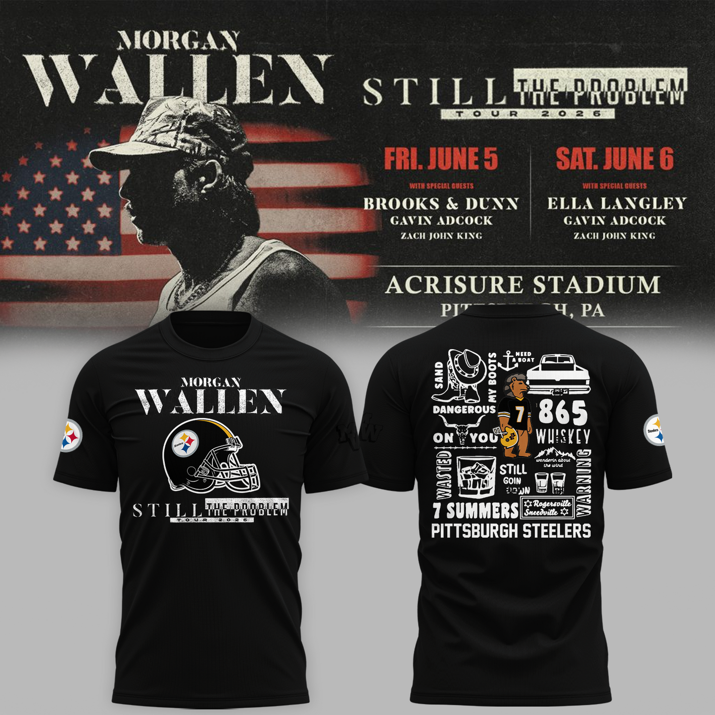 🔥 MW x Pittsburgh Stadium Tour 2026 Limited Edition T-Shirt
