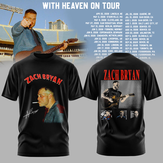 ZACH BRYAN 2026 TOUR MERCH T-SHIRT – LIMITED DROP 🔥
