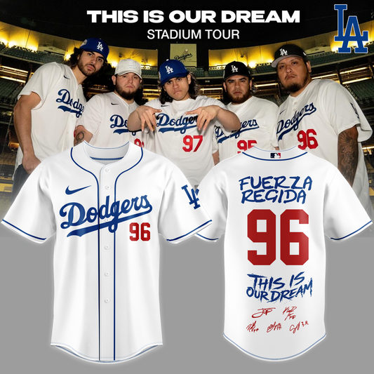 ,,.Los Angeles Dodgers X Fuerza Regida “This Is Our Dream Stadium Tour” 2026 Limited Edition Signature – Jersey