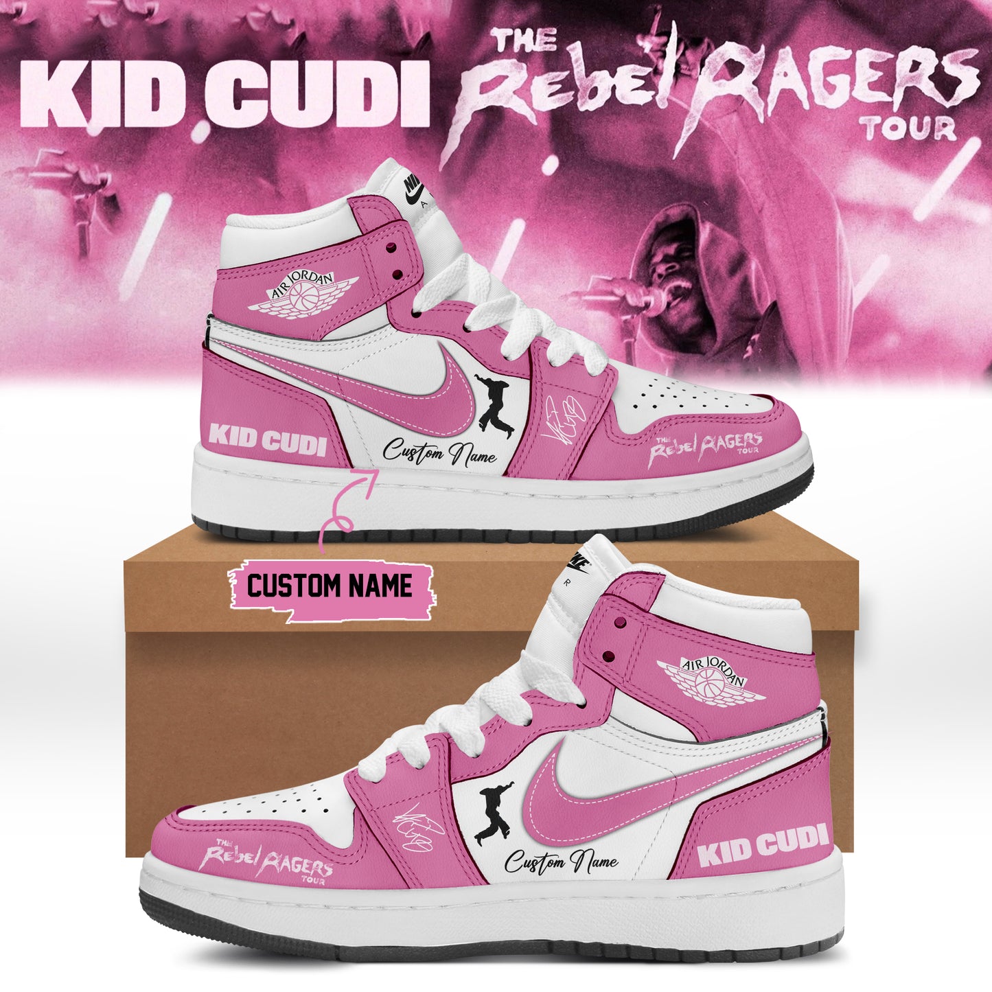 ,,KID CUDI ”The Rebel Ragers Tour 2026” Limited Edition Signature – Shoes 1