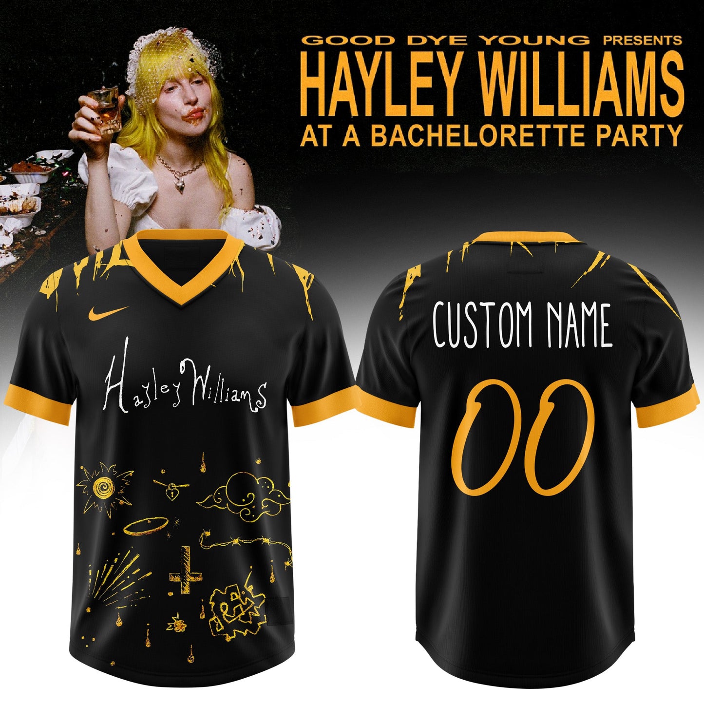 .Football Jersey “Bachelorette Party” Hayley Williams Customize