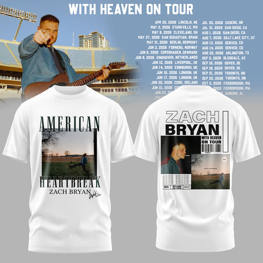 ZACH BRYAN 2026 TOUR MERCH T-SHIRT – LIMITED DROP 🔥