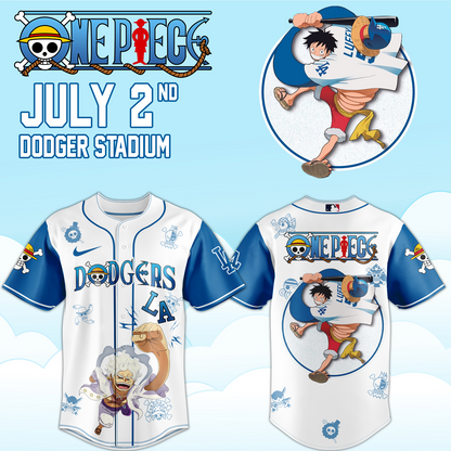 ,.ONE PIECE Night with the Los Angeles Dogger 2026 Jersey 5