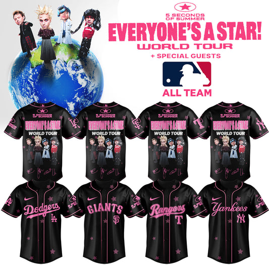.Baseball US x 5SOS EVERYONE’S A STAR! World Tour Jersey