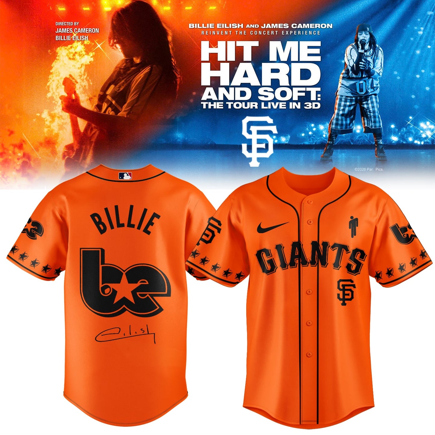 .Baseball x Billie Eilish HIT ME HARD AND SOFT: THE TOUR Jersey 7