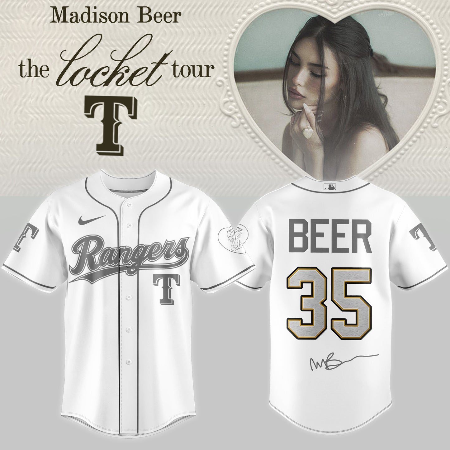 .Baseball US x Madison Beer The Locket Tour Jersey