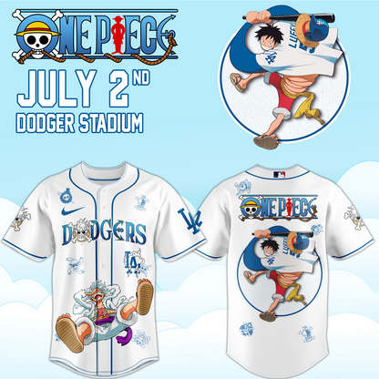 ,.ONE PIECE Night with the Los Angeles Dogger 2026 Jersey 2